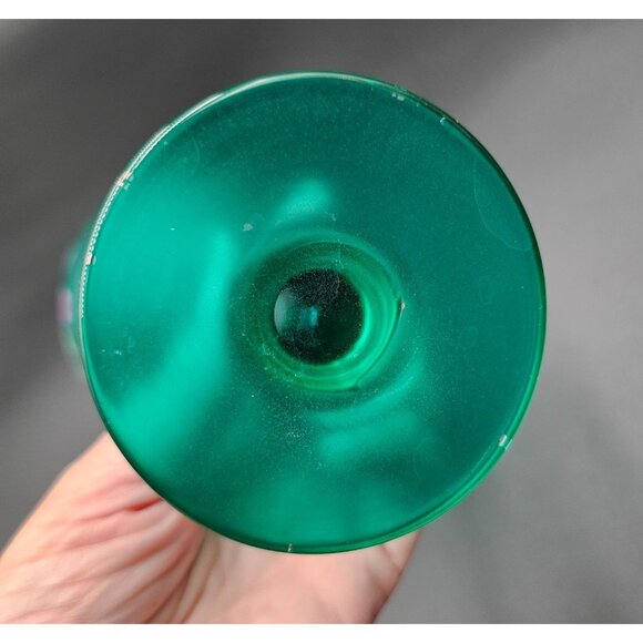 Day Of The Dead Sugar Skull Teal Wine Glass With Colorful Floral Design READ - Picture 6 of 6